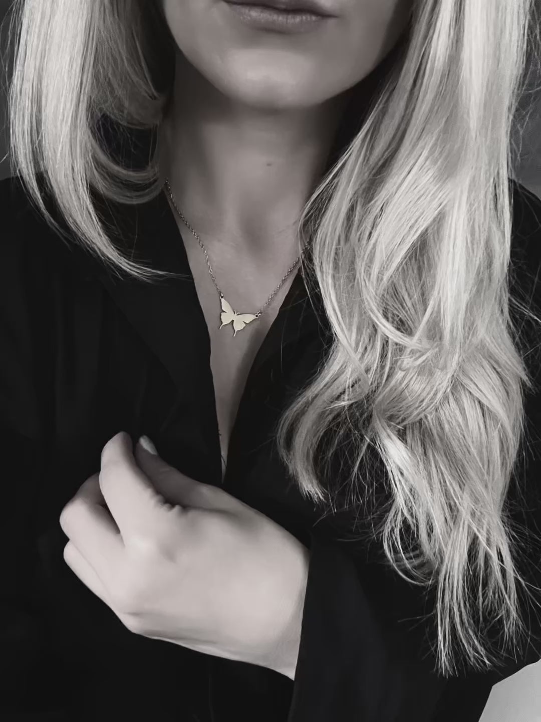 Minneshalsband fjäril – Symbol för änglabarn och missfall | Meningsfull gåva vid sorg & saknad |Butterfly - necklace - Symbol of miscarriage