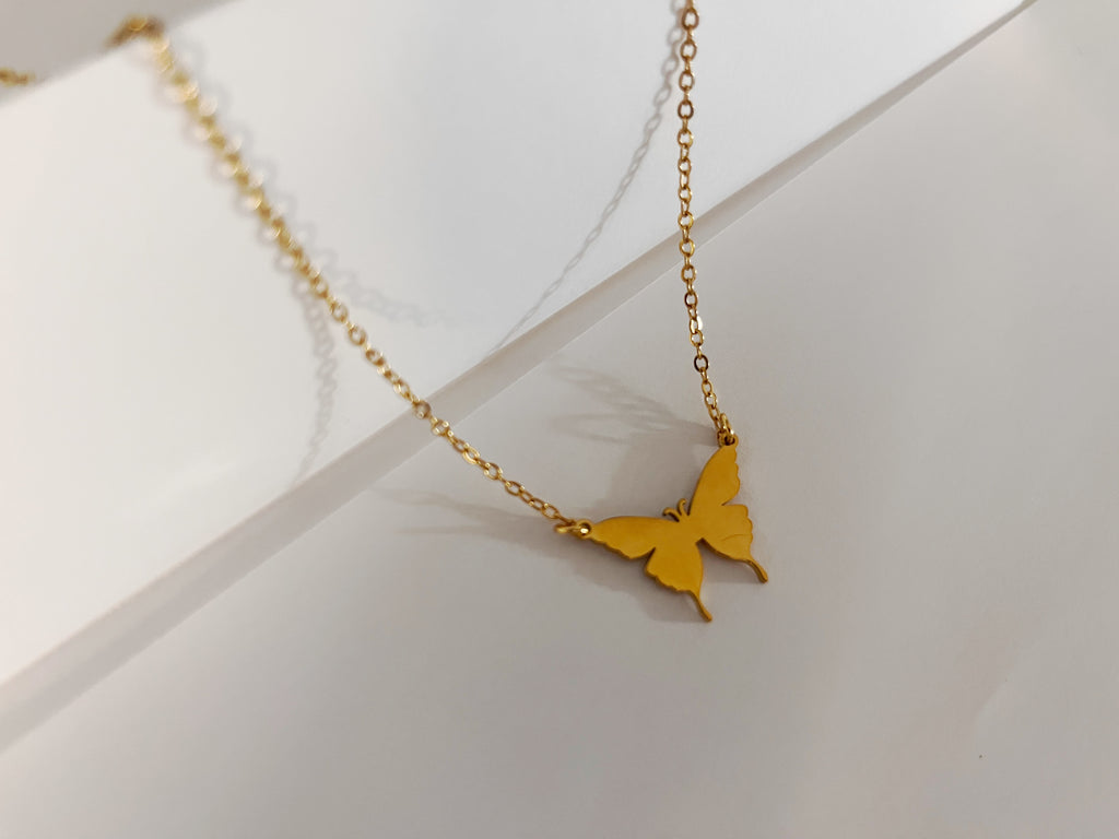 Minneshalsband fjäril – Symbol för änglabarn och missfall | Meningsfull gåva vid sorg & saknad |Butterfly - necklace - Symbol of miscarriage